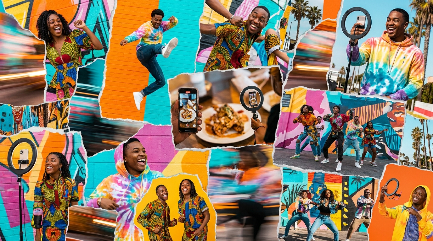 Young African creators making short videos