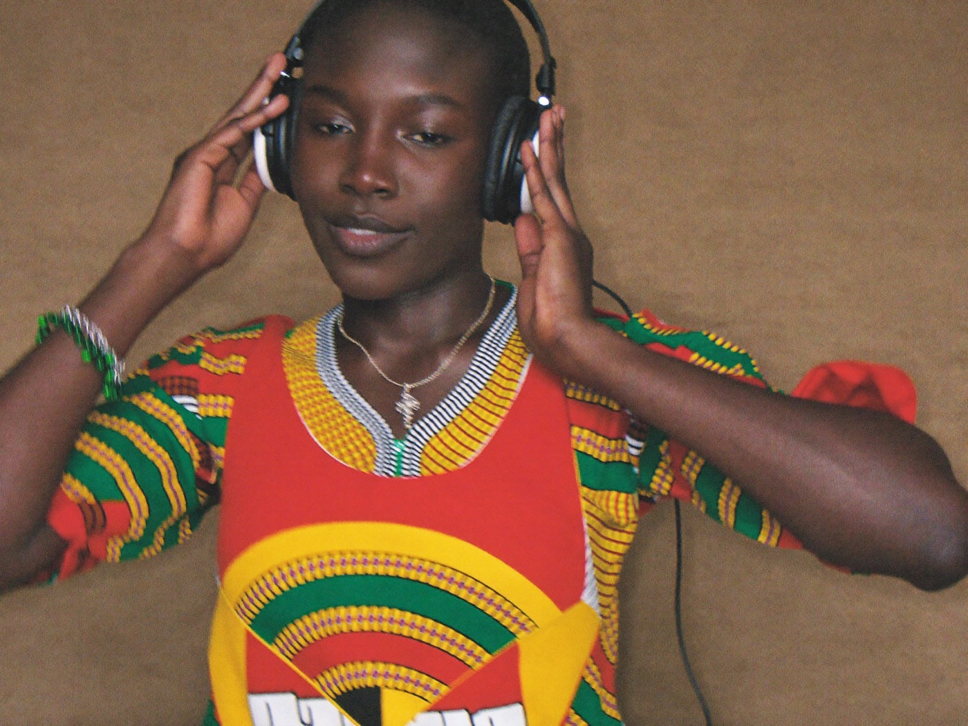 African musician performing