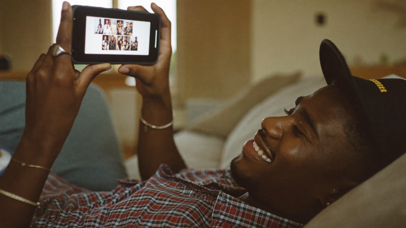 Relaxing and watching short videos on a phone